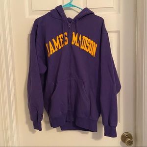 Vintage Jansport James Madison University Zip Up Hoodie Size Medium